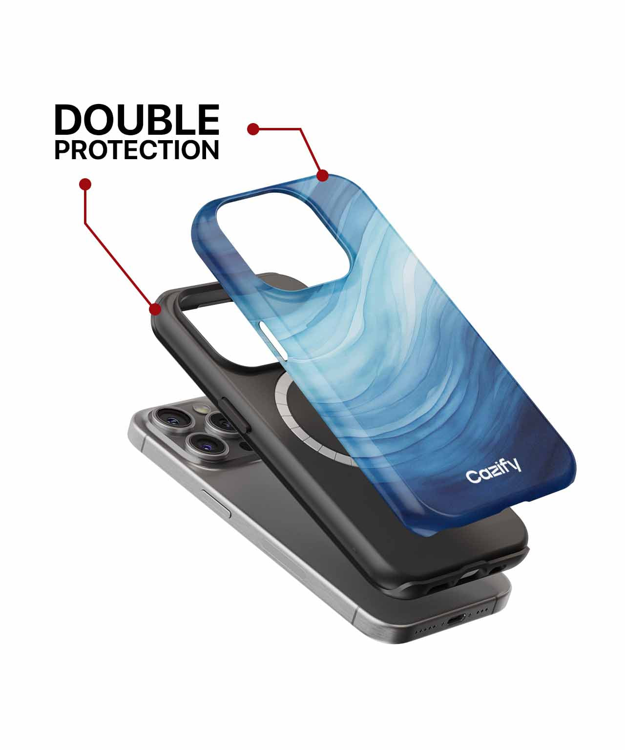 Fluid Ocean Waves Dance in Color iPhone case Case Cazify - Delivery Canada