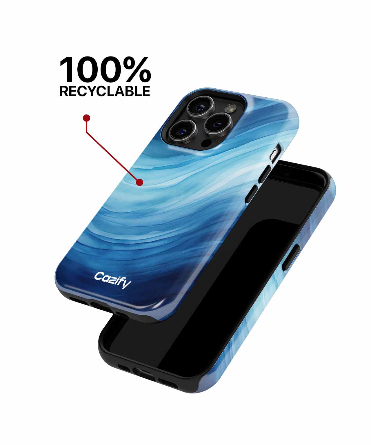 Fluid Ocean Waves Dance in Color iPhone case Case Cazify - Delivery Canada