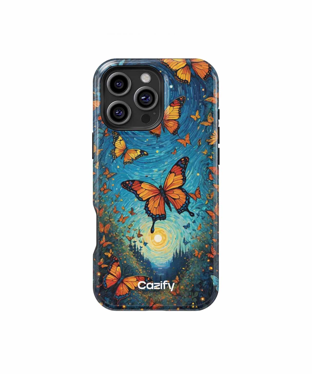 Fluttering Butterflies Under Moonlight iPhone case Case Cazify - Delivery Canada