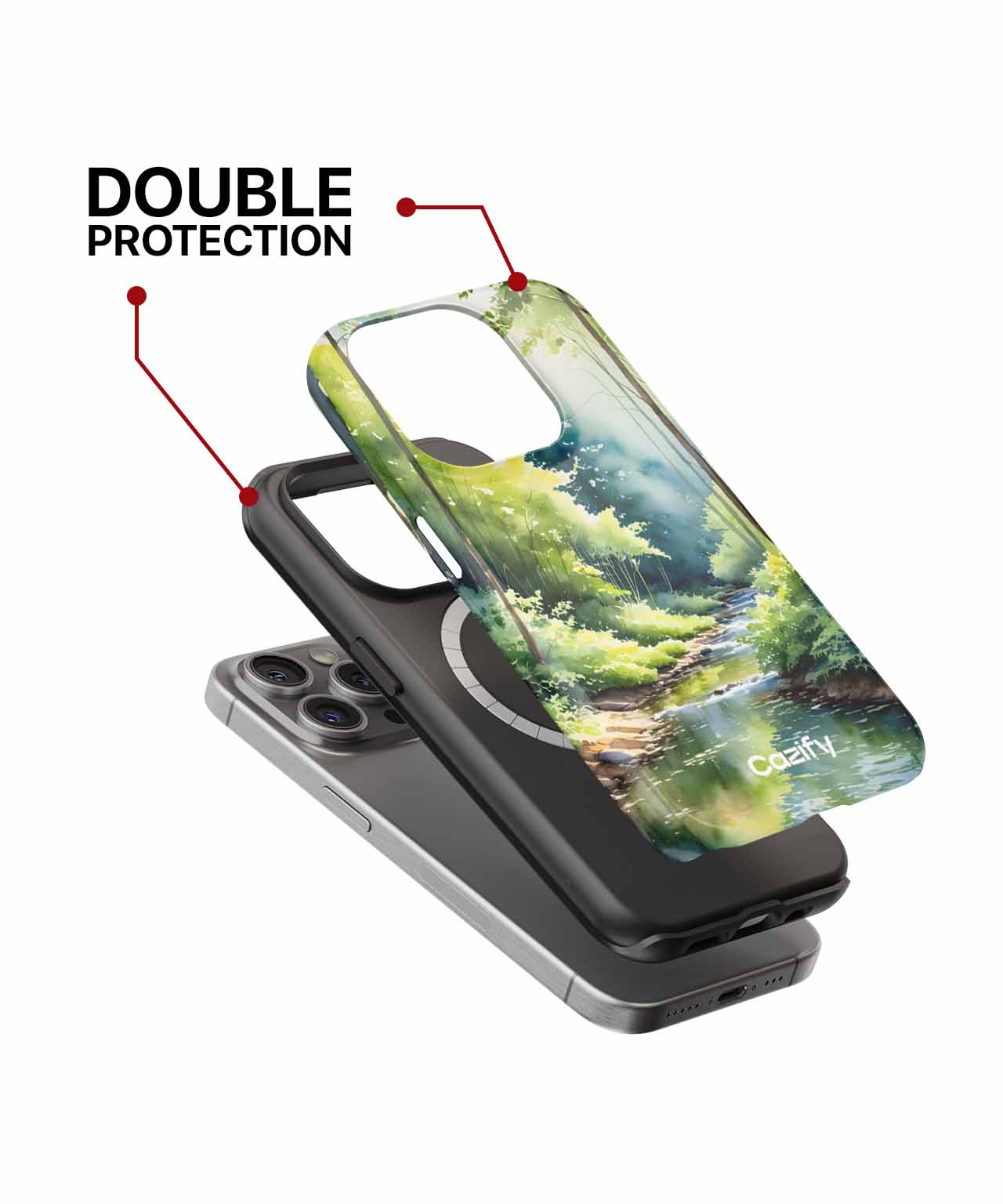 Forest Serenity with Gentle Waters iPhone case Case Cazify - Delivery Canada