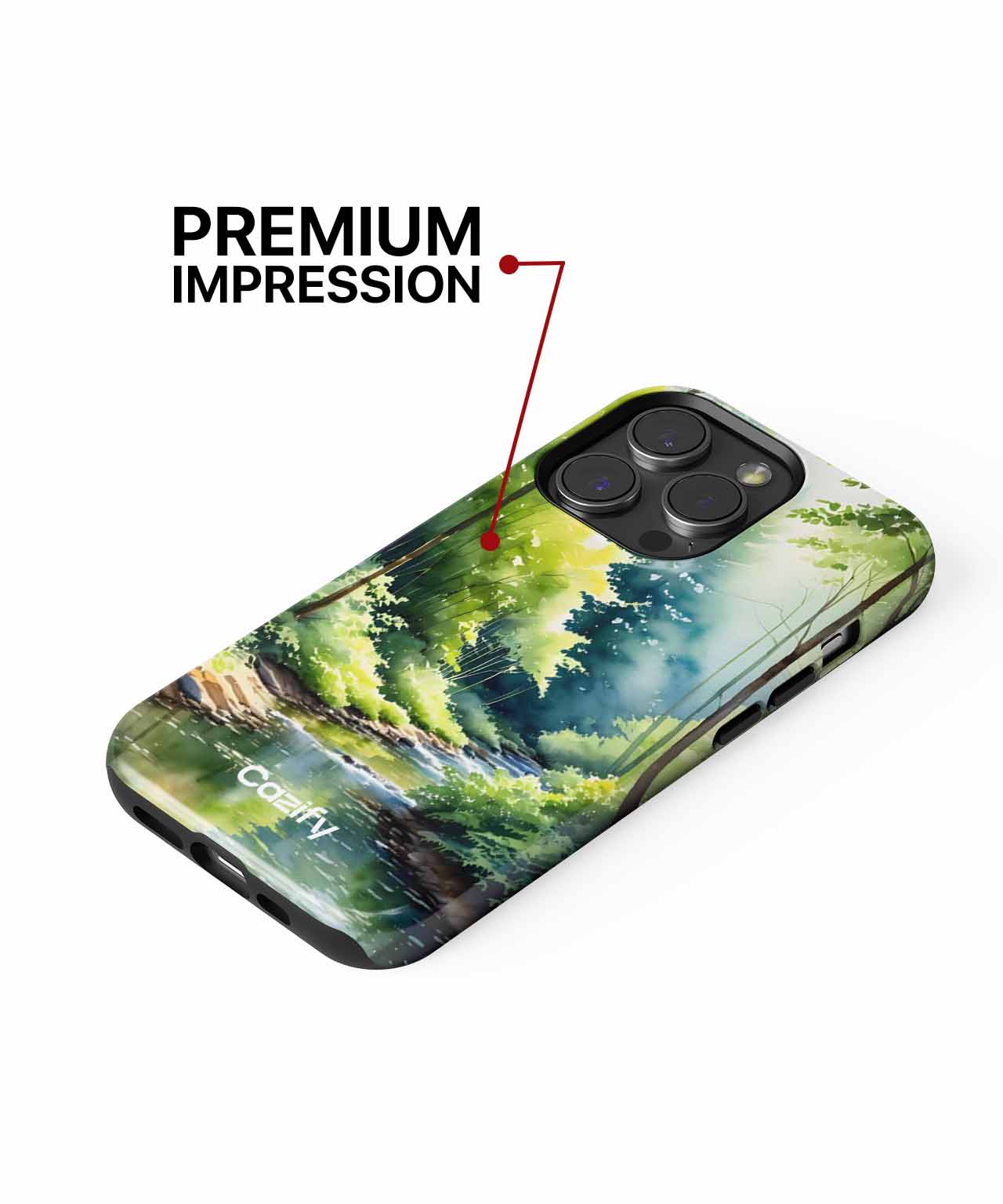 Forest Serenity with Gentle Waters iPhone case Case Cazify - Delivery Canada