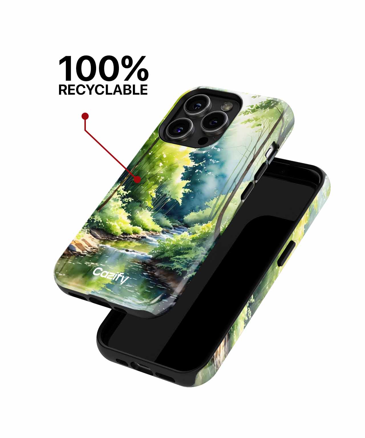 Forest Serenity with Gentle Waters iPhone case Case Cazify - Delivery Canada