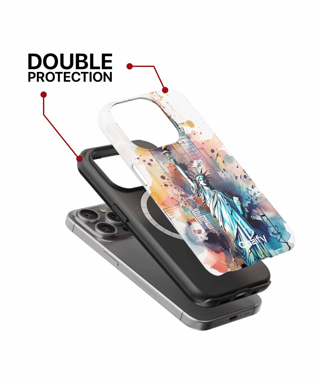 Freedom's Colorful Glow in the Big City iPhone case Case Cazify - Delivery Canada