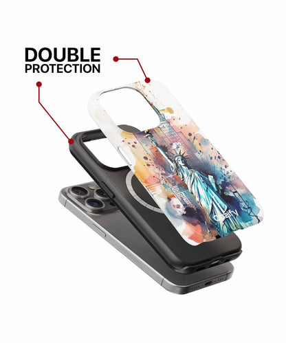 Freedom's Colorful Glow in the Big City iPhone case Case Cazify - Delivery Canada