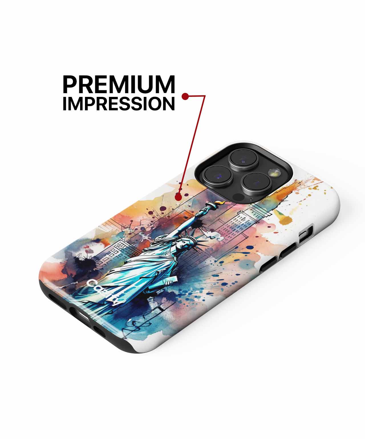 Freedom's Colorful Glow in the Big City iPhone case Case Cazify - Delivery Canada