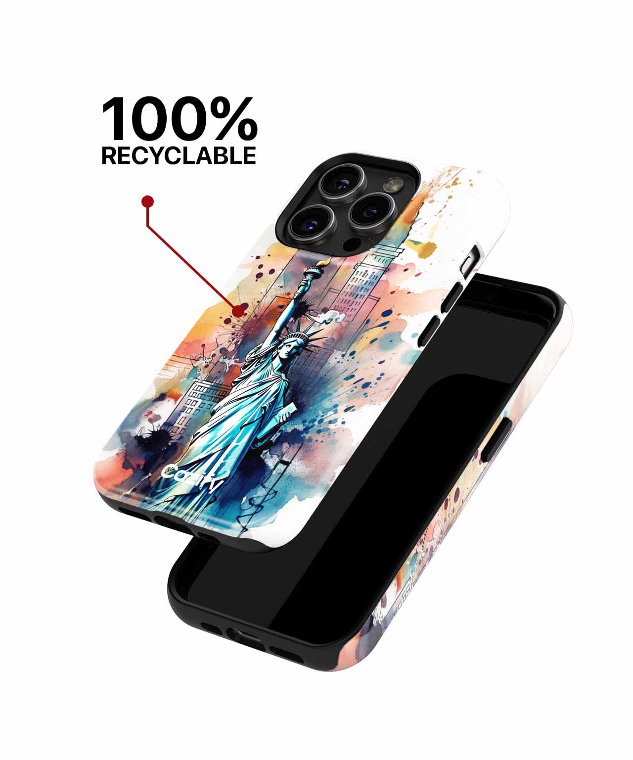 Freedom's Colorful Glow in the Big City iPhone case Case Cazify - Delivery Canada