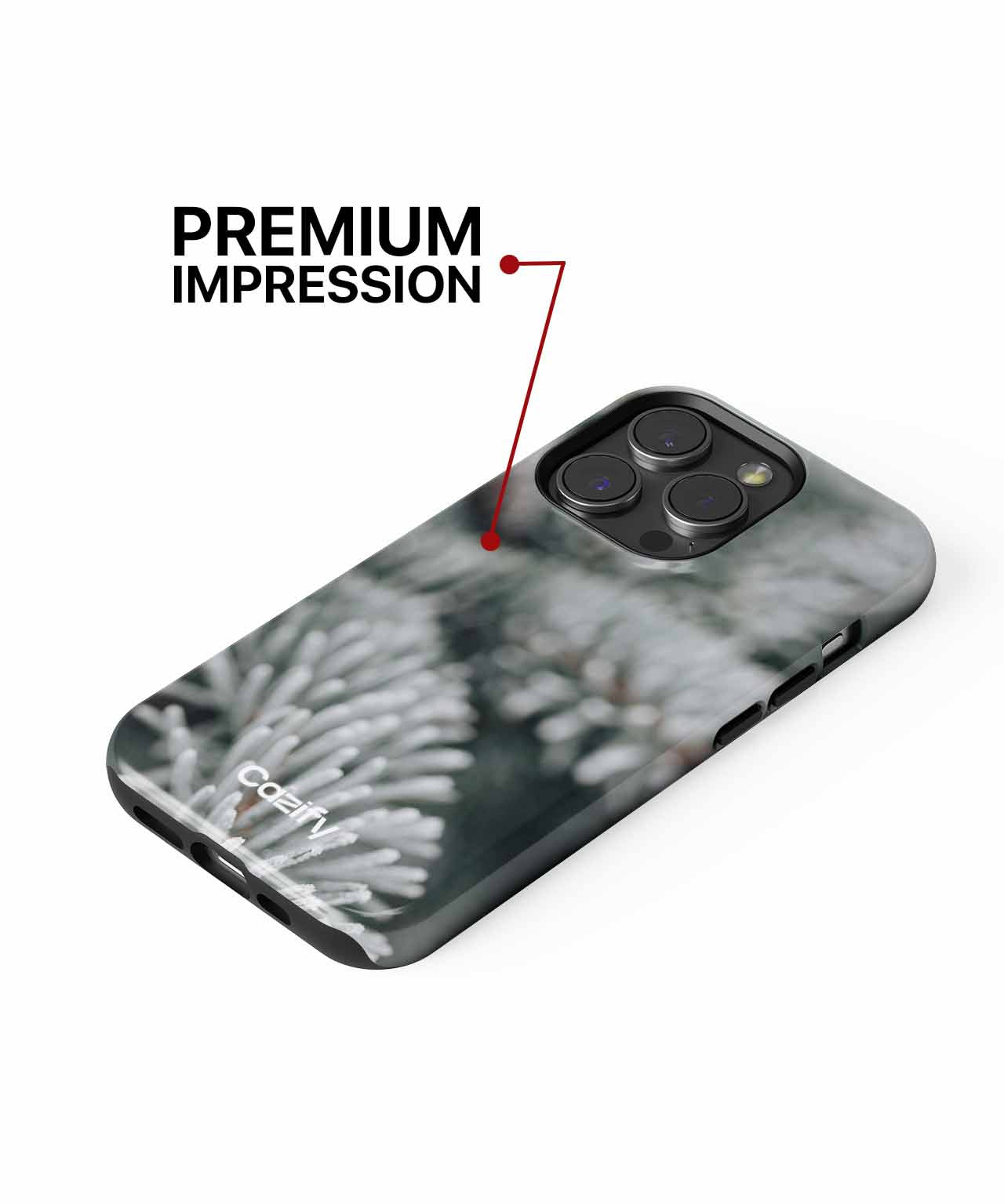 Frosty Evergreen Needles in Winter Wonderland iPhone case Case Cazify - Delivery Canada