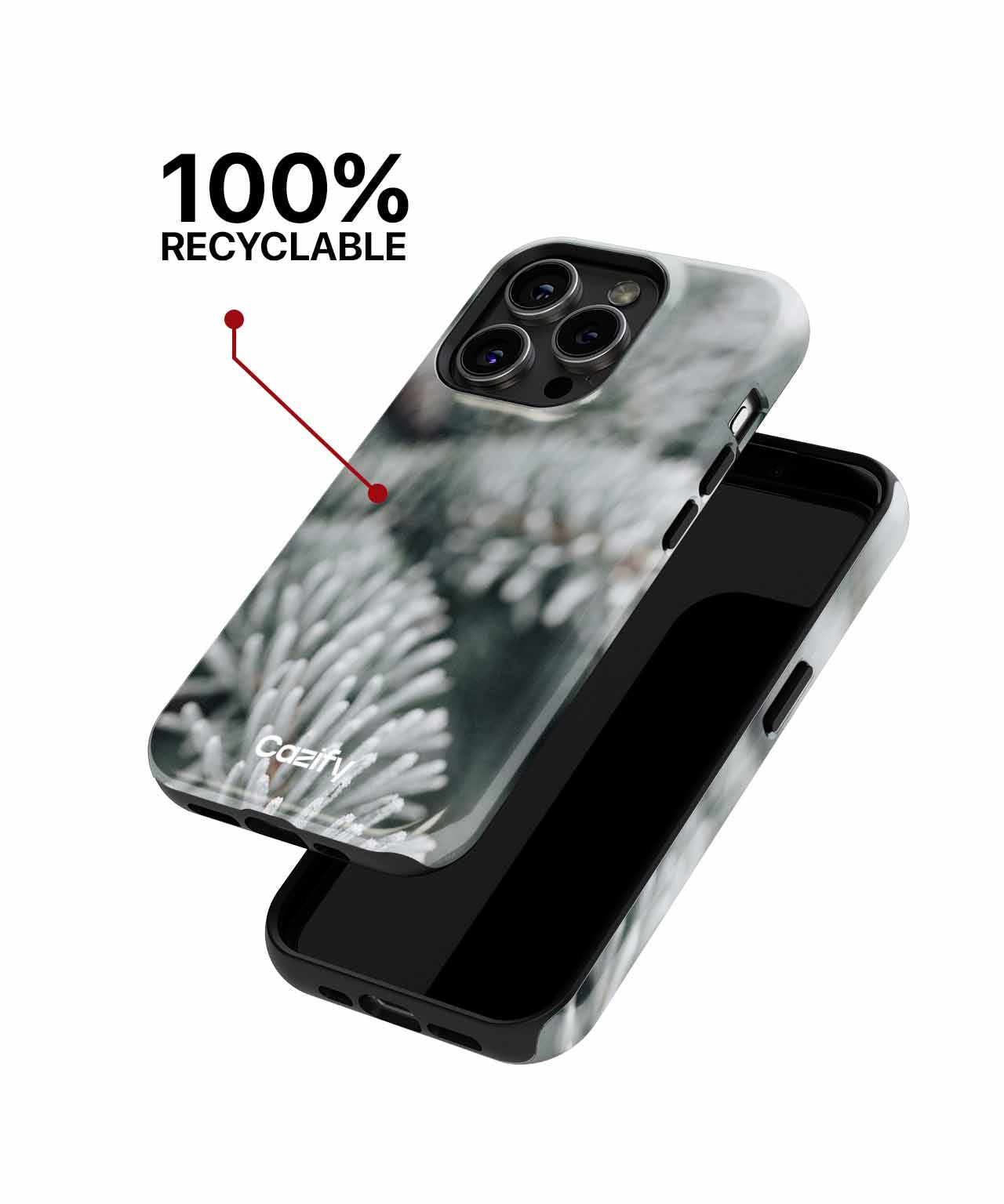 Frosty Evergreen Needles in Winter Wonderland iPhone case Case Cazify - Delivery Canada
