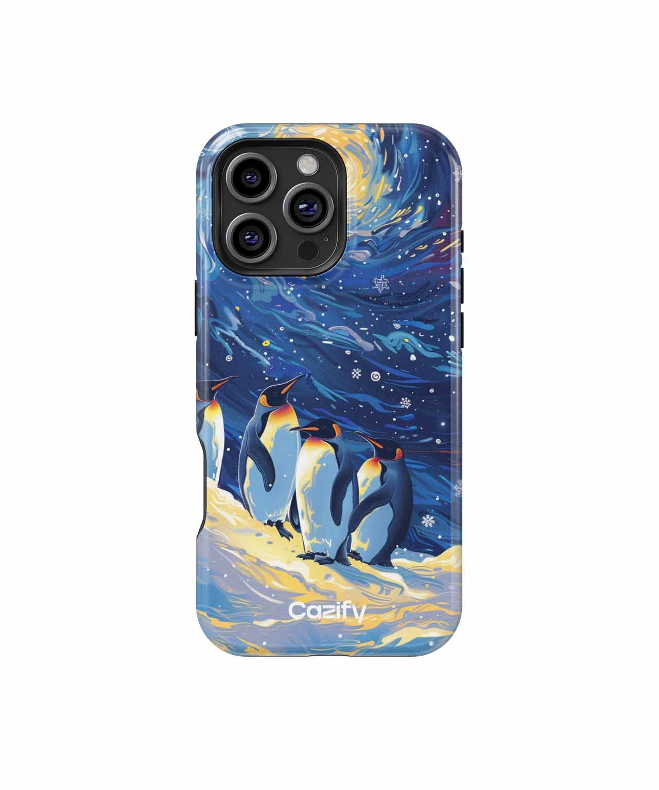 Frozen Penguins in Cosmic Wonderland iPhone case Case Cazify - Delivery Canada