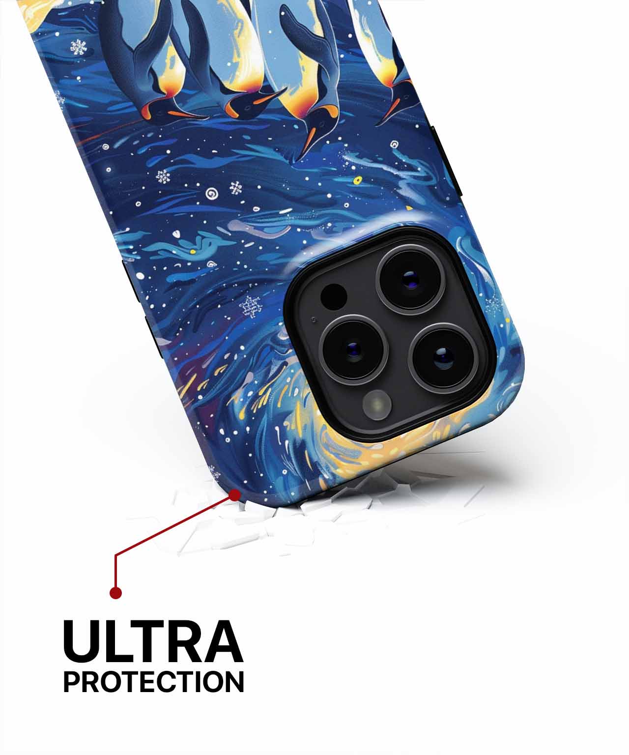 Frozen Penguins in Cosmic Wonderland iPhone case Case Cazify - Delivery Canada