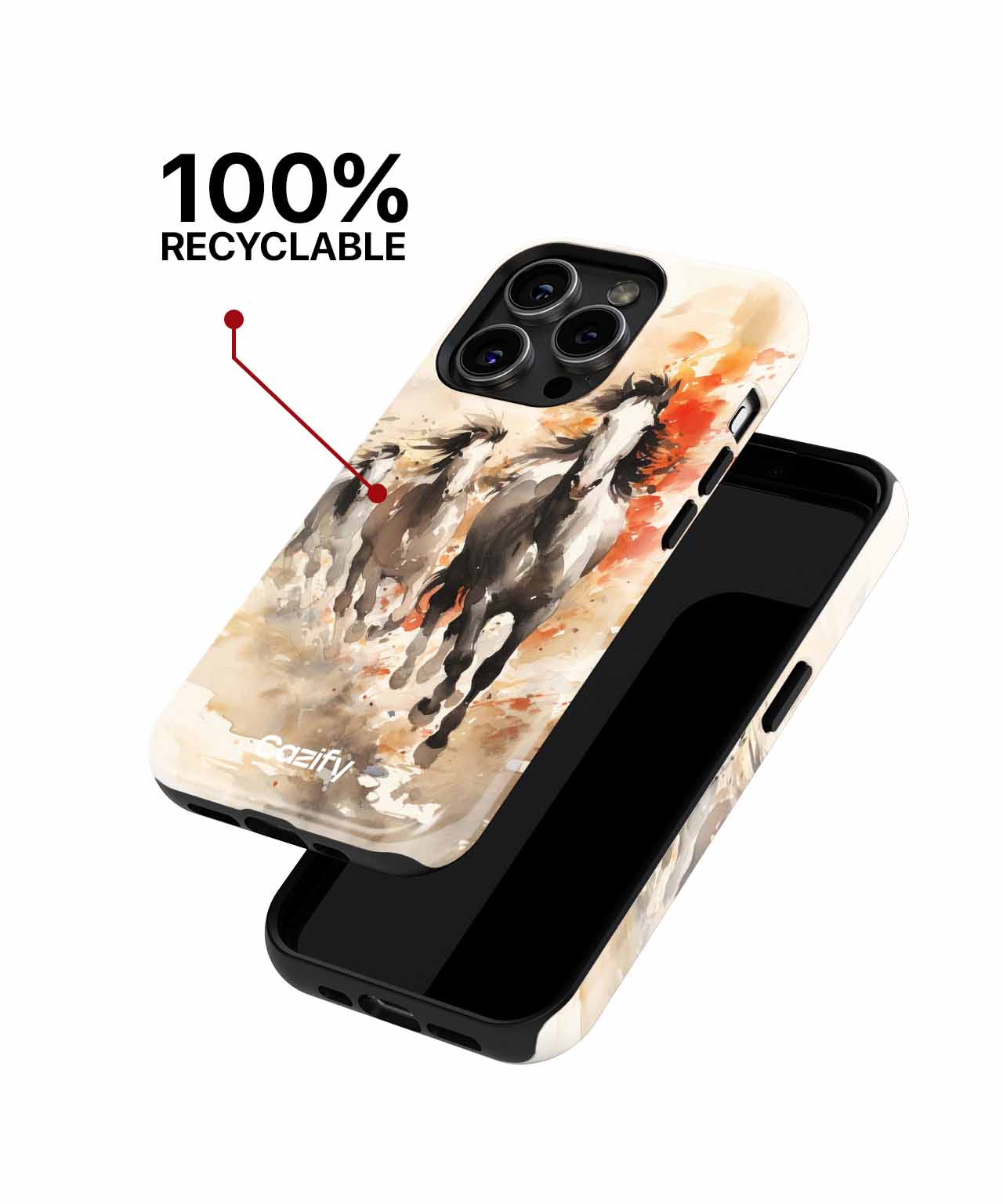 Galloping Wild Horses Create a Splash iPhone case Case Cazify - Delivery Canada