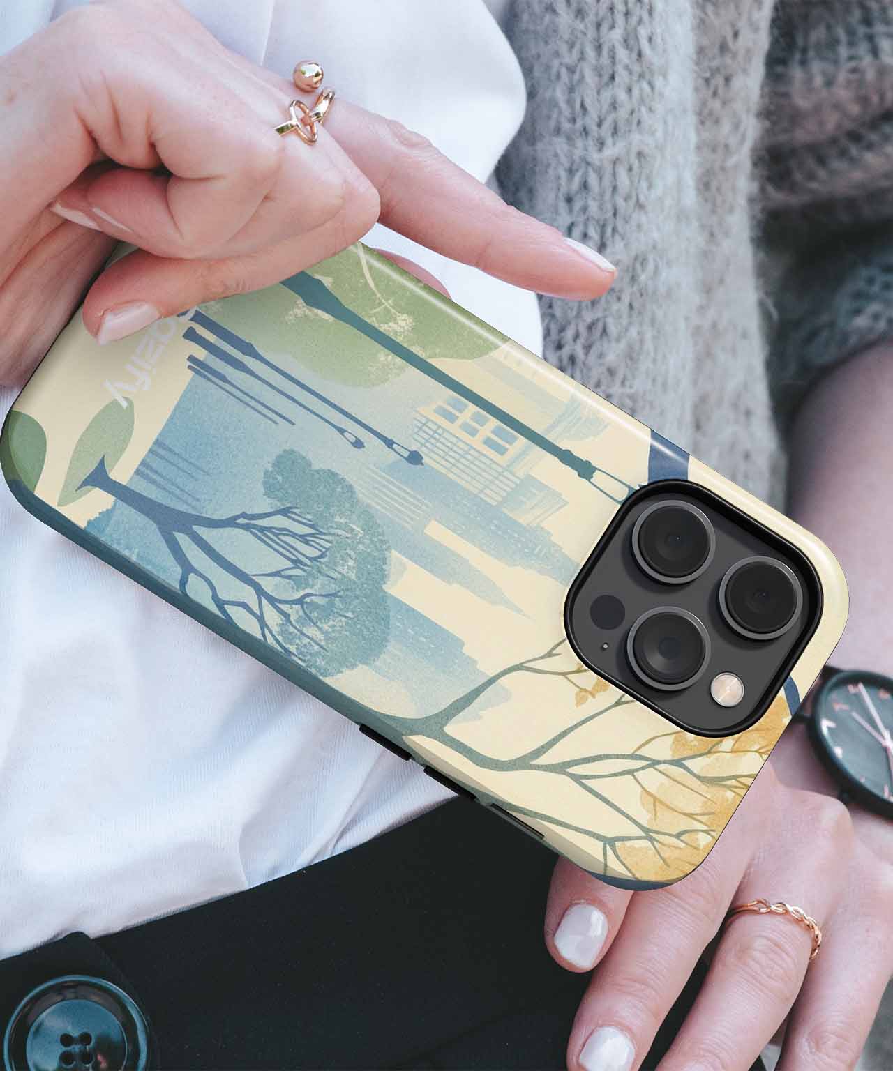 Gentle Autumn Stroll Through City Park iPhone case Case Cazify - Delivery Canada