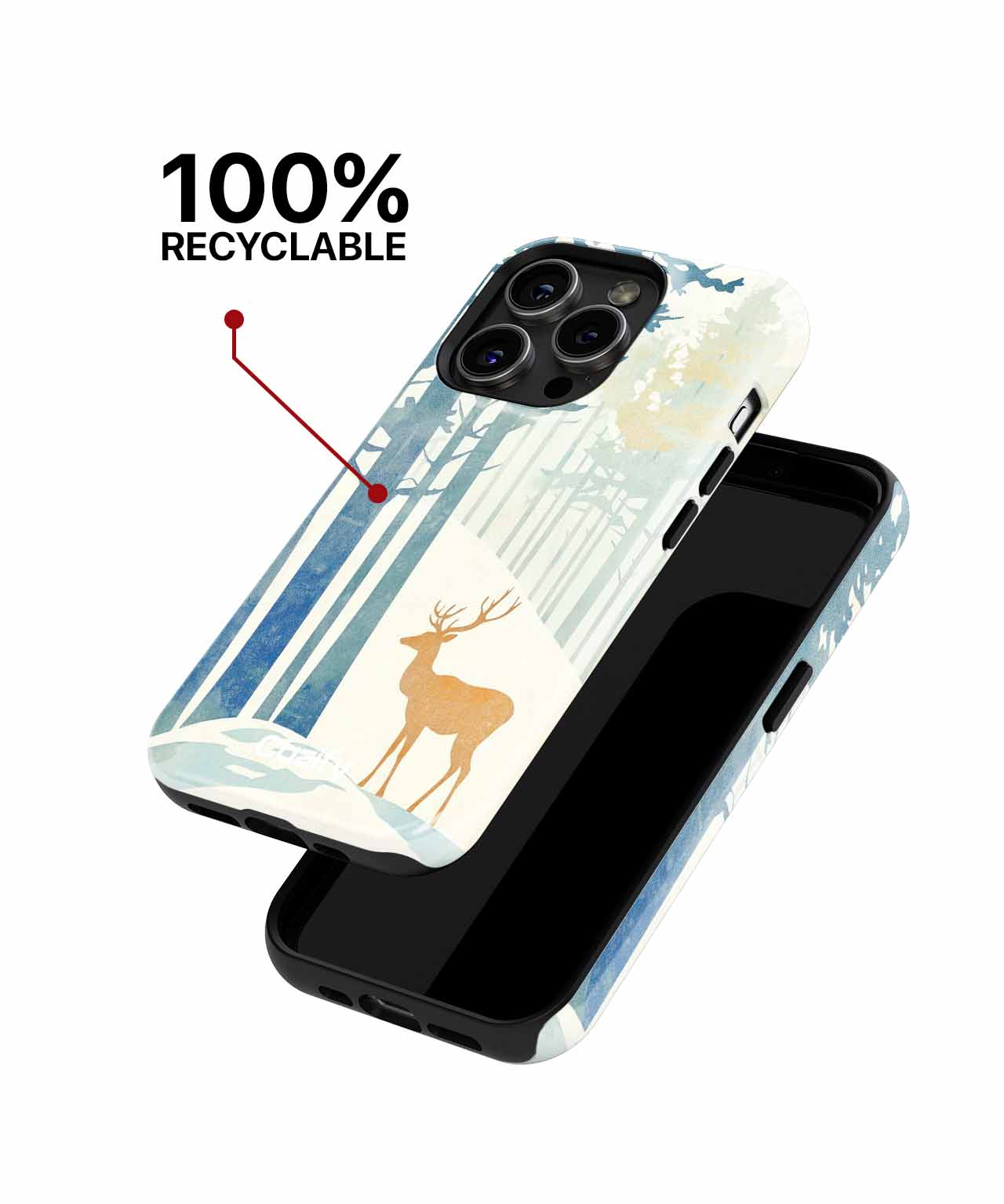 Gentle Forest Friend Embracing Winter iPhone case Case Cazify - Delivery Canada