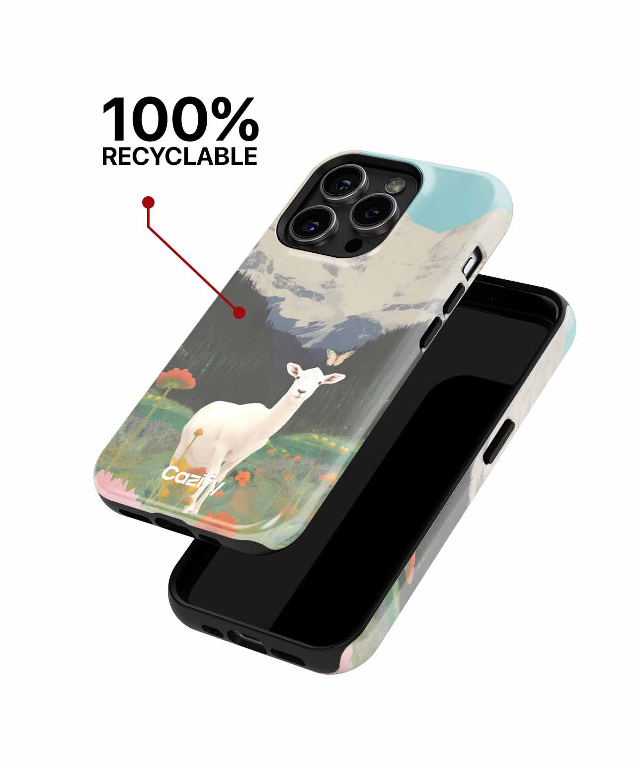 Gentle Goat in a Flowery Wonderland iPhone case Case Cazify - Delivery Canada