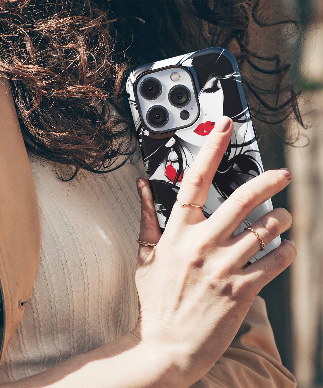 Glamorous Mysterious Lady in a Hat iPhone case Case Cazify - Delivery Canada