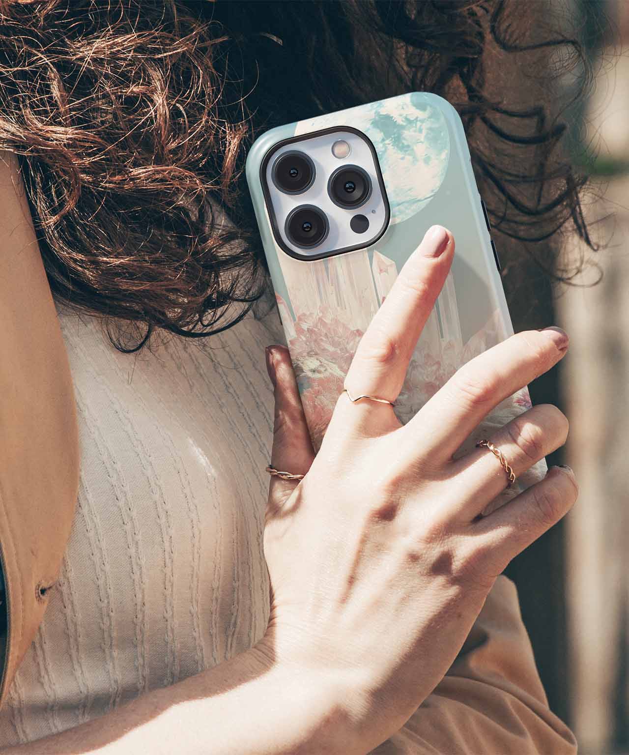 Glistening Crystals Under a Dreamy Moon iPhone case Case Cazify - Delivery Canada