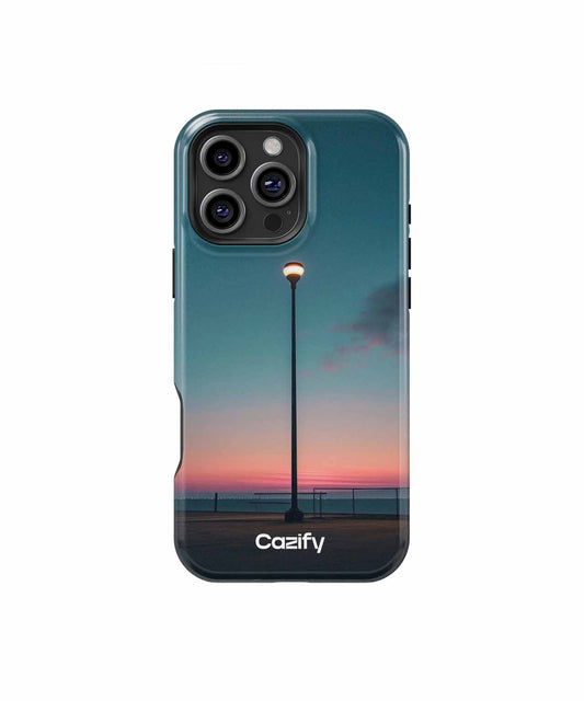 Glistening Sunset Lamp Post on the Shore iPhone case Case Cazify - Delivery Canada