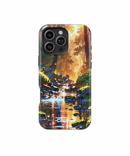 Glorious Sunlit Forest Stream iPhone case Case Cazify - Delivery Canada
