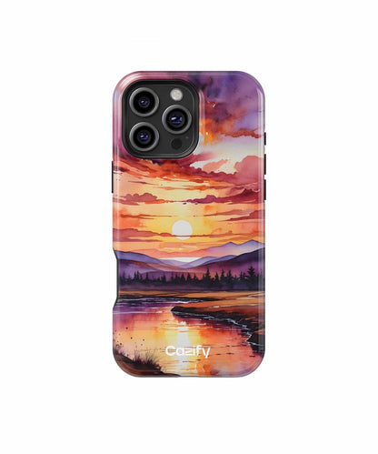 Glorious Sunset Over Majestic Mountains iPhone case Case Cazify - Delivery Canada