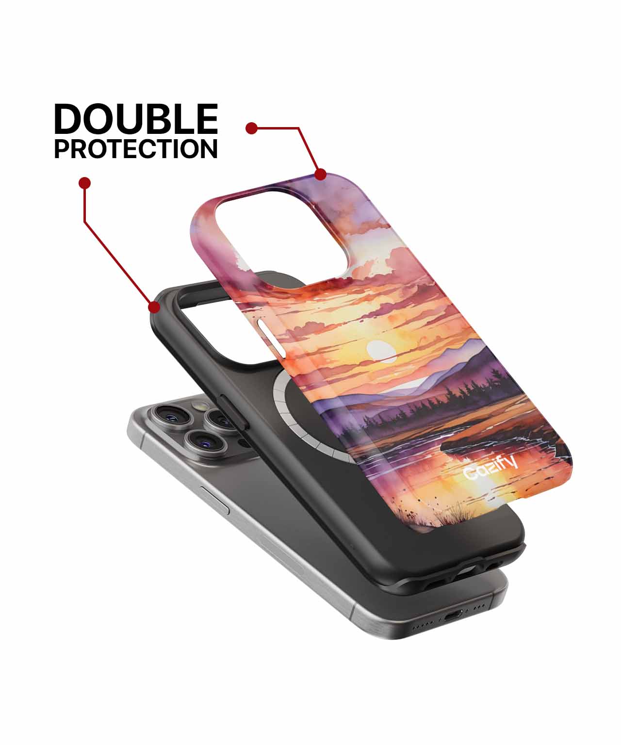 Glorious Sunset Over Majestic Mountains iPhone case Case Cazify - Delivery Canada