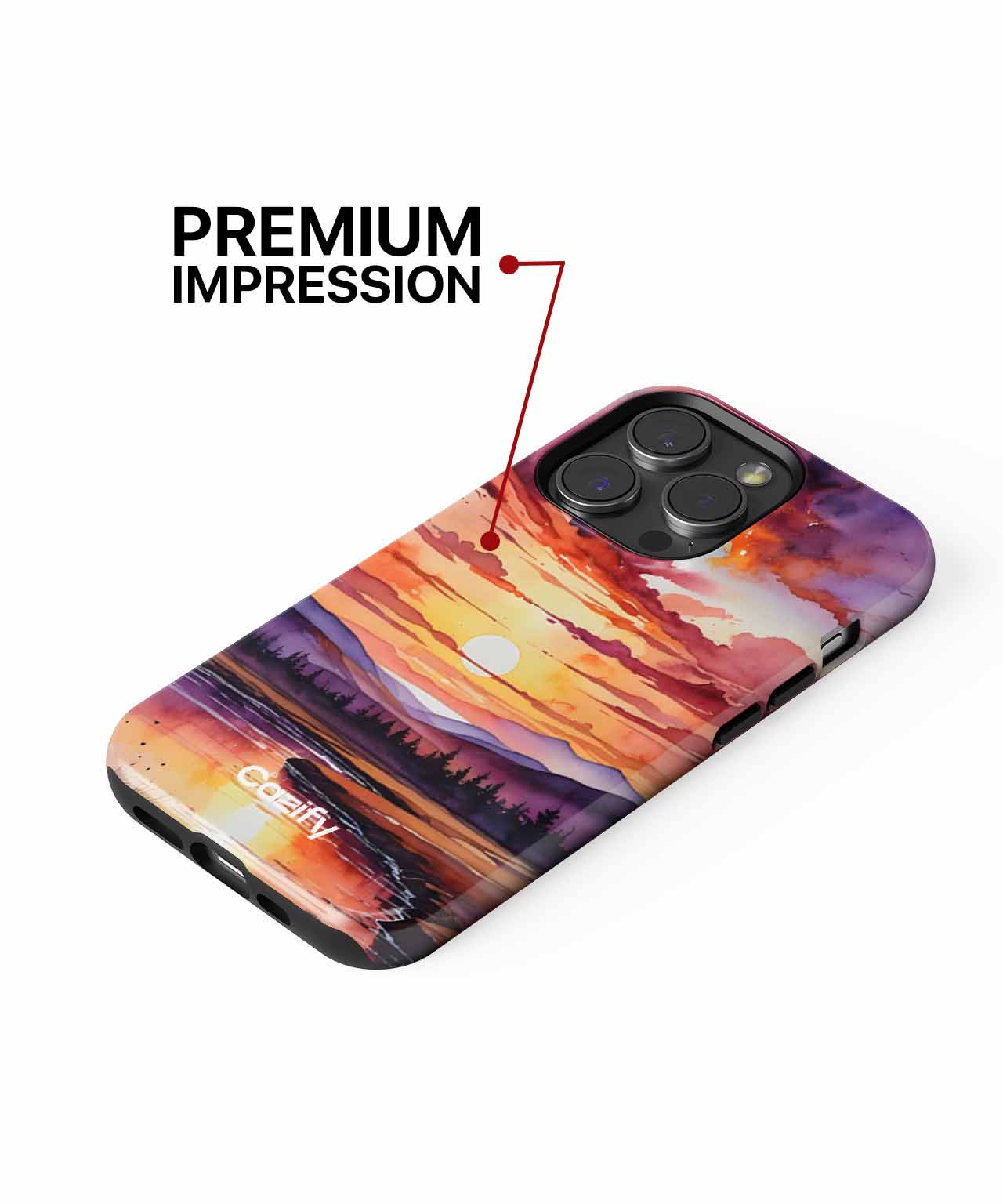 Glorious Sunset Over Majestic Mountains iPhone case Case Cazify - Delivery Canada