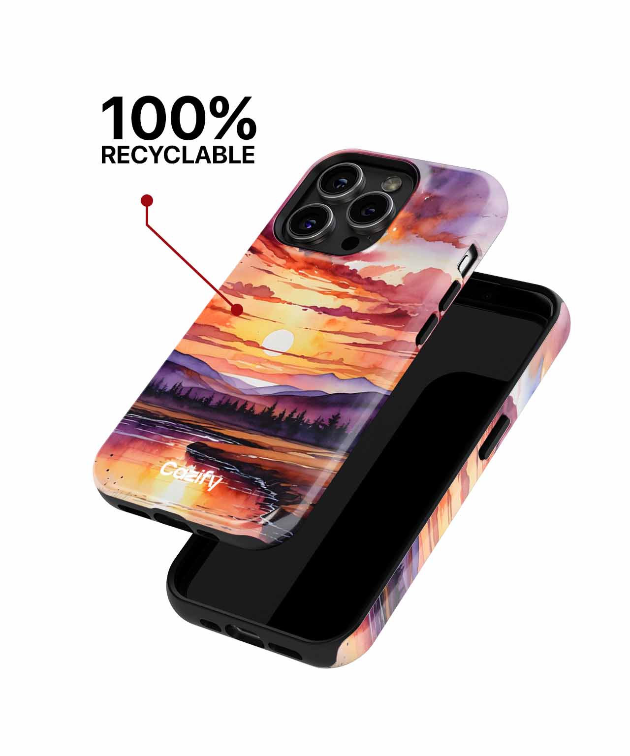 Glorious Sunset Over Majestic Mountains iPhone case Case Cazify - Delivery Canada