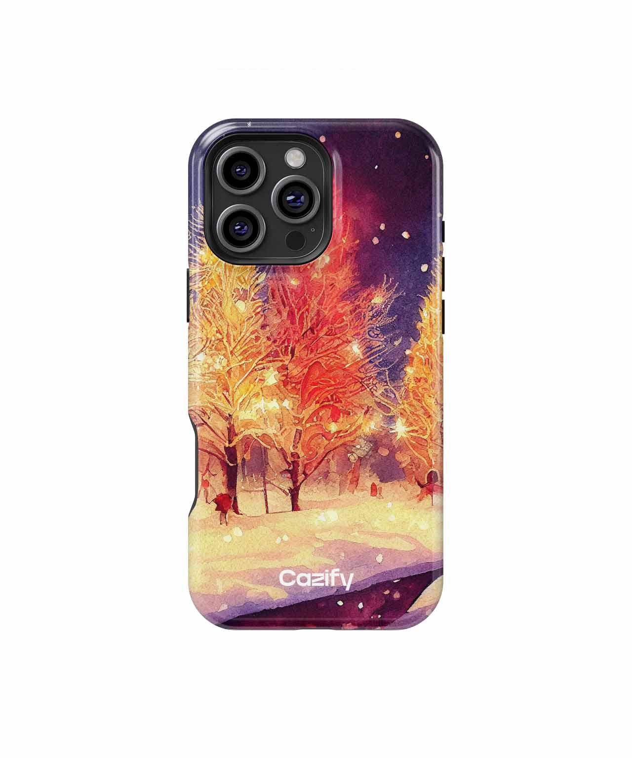 Glowing Winter Wonderland with Colorful Trees iPhone case Case Cazify - Delivery Canada