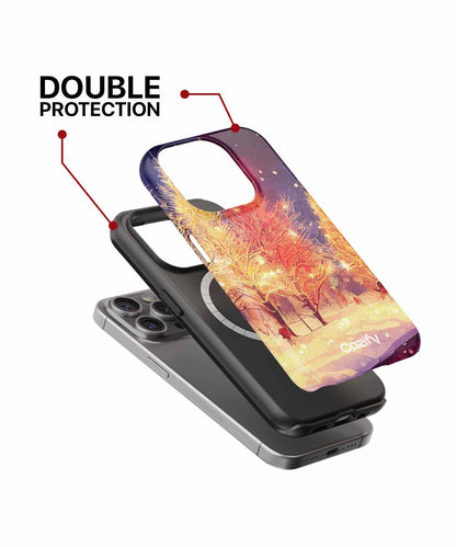 Glowing Winter Wonderland with Colorful Trees iPhone case Case Cazify - Delivery Canada