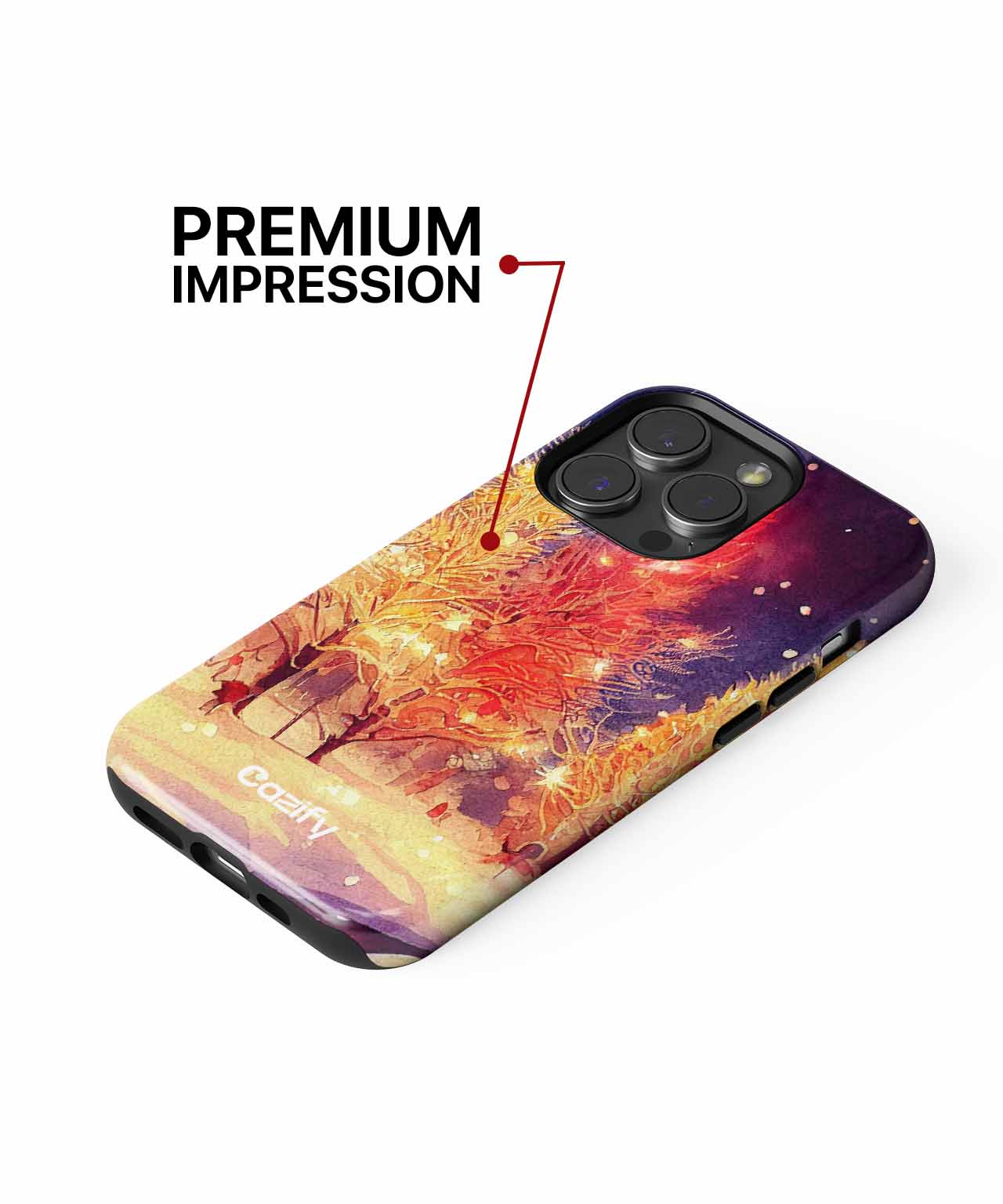 Glowing Winter Wonderland with Colorful Trees iPhone case Case Cazify - Delivery Canada