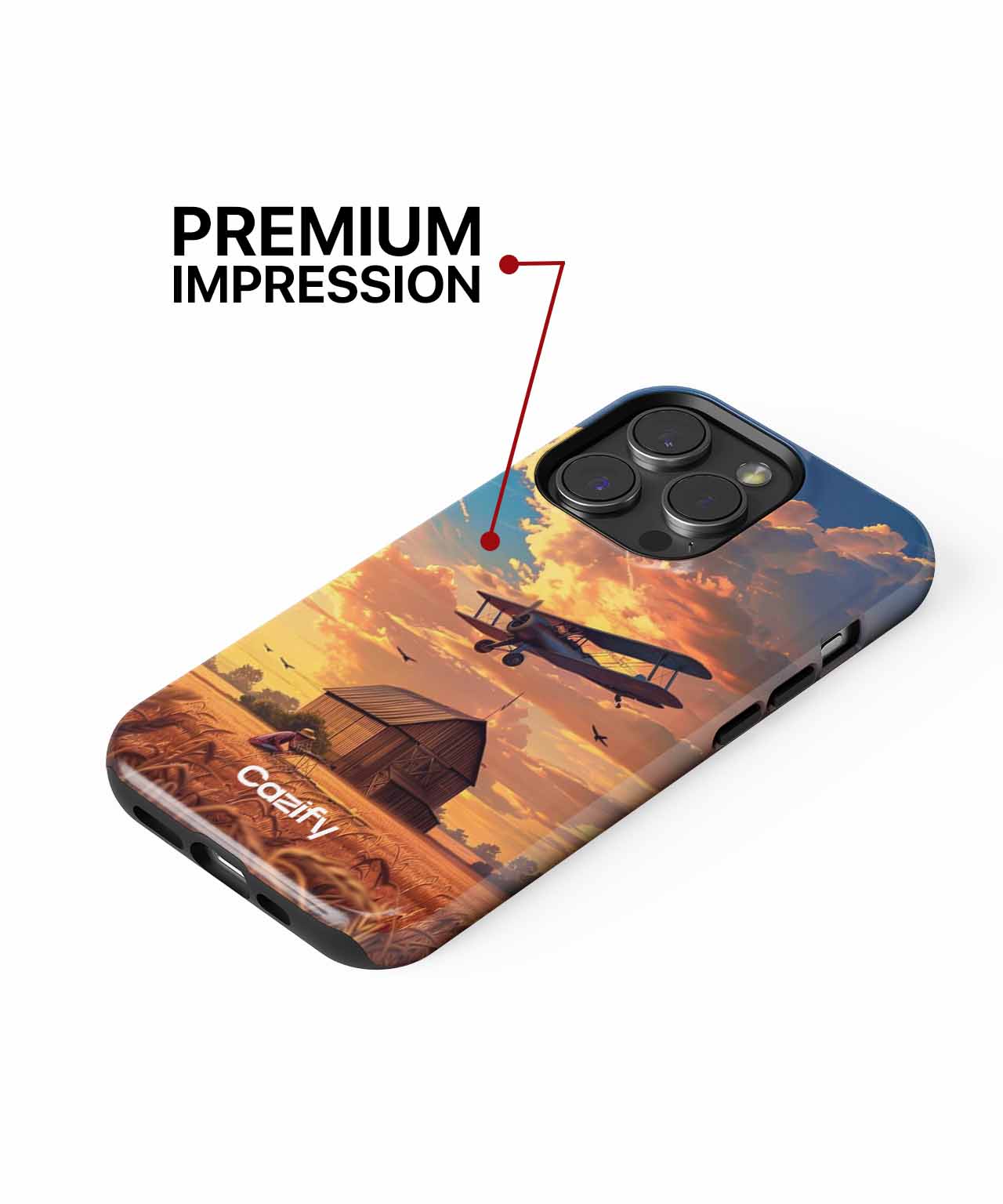 Golden Fields and Flying Dreams iPhone case Case Cazify - Delivery Canada