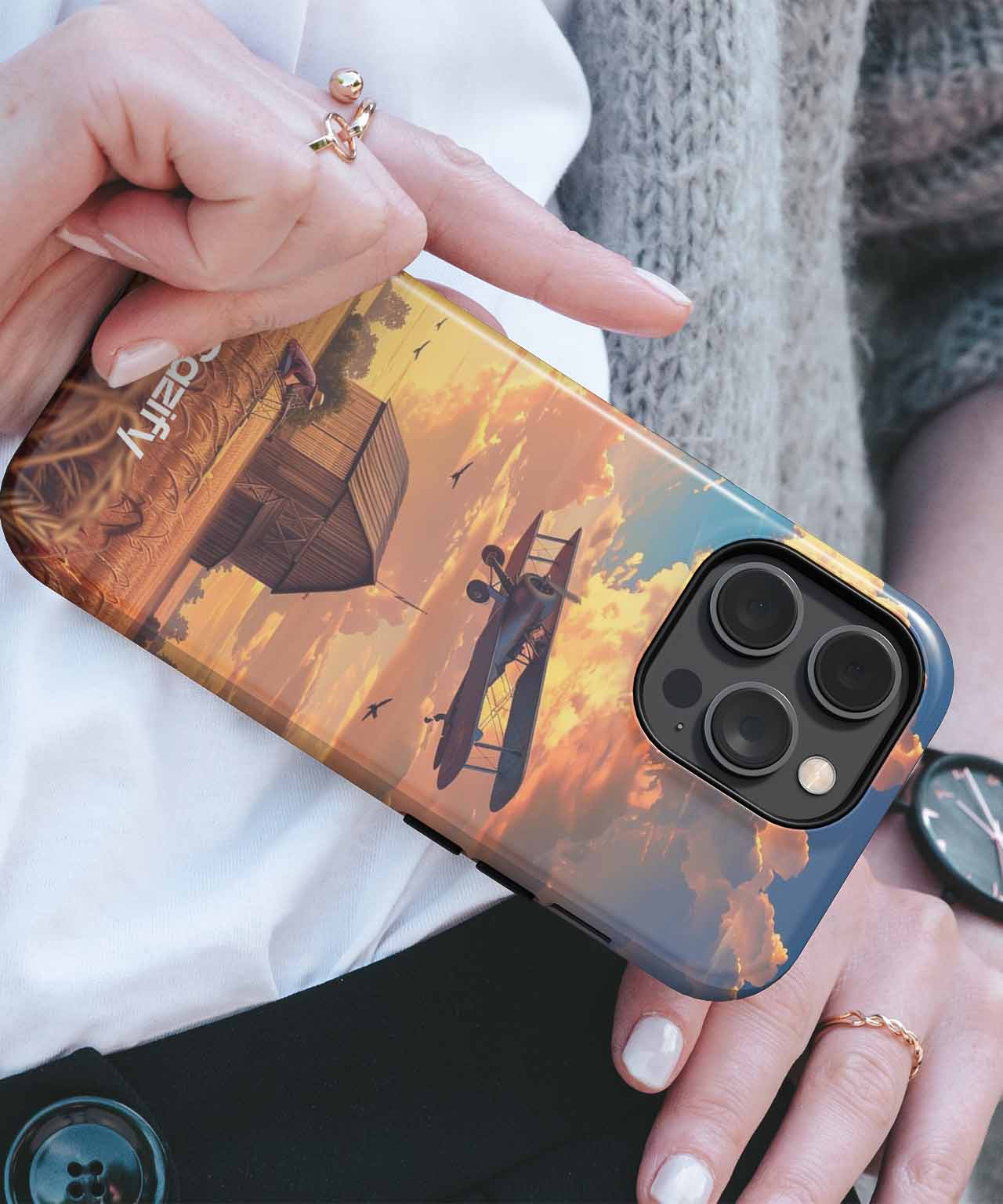 Golden Fields and Flying Dreams iPhone case Case Cazify - Delivery Canada