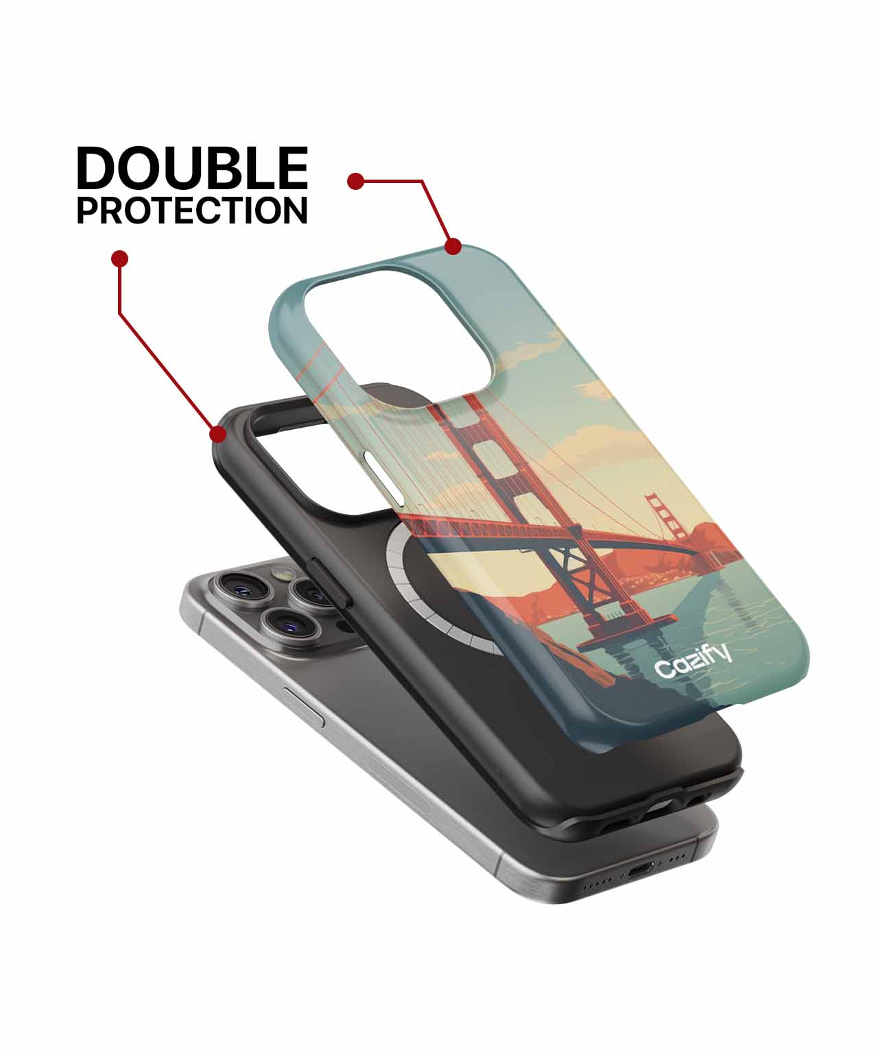 Golden Gate Bridge Over Water Bliss iPhone case Case Cazify - Delivery Canada