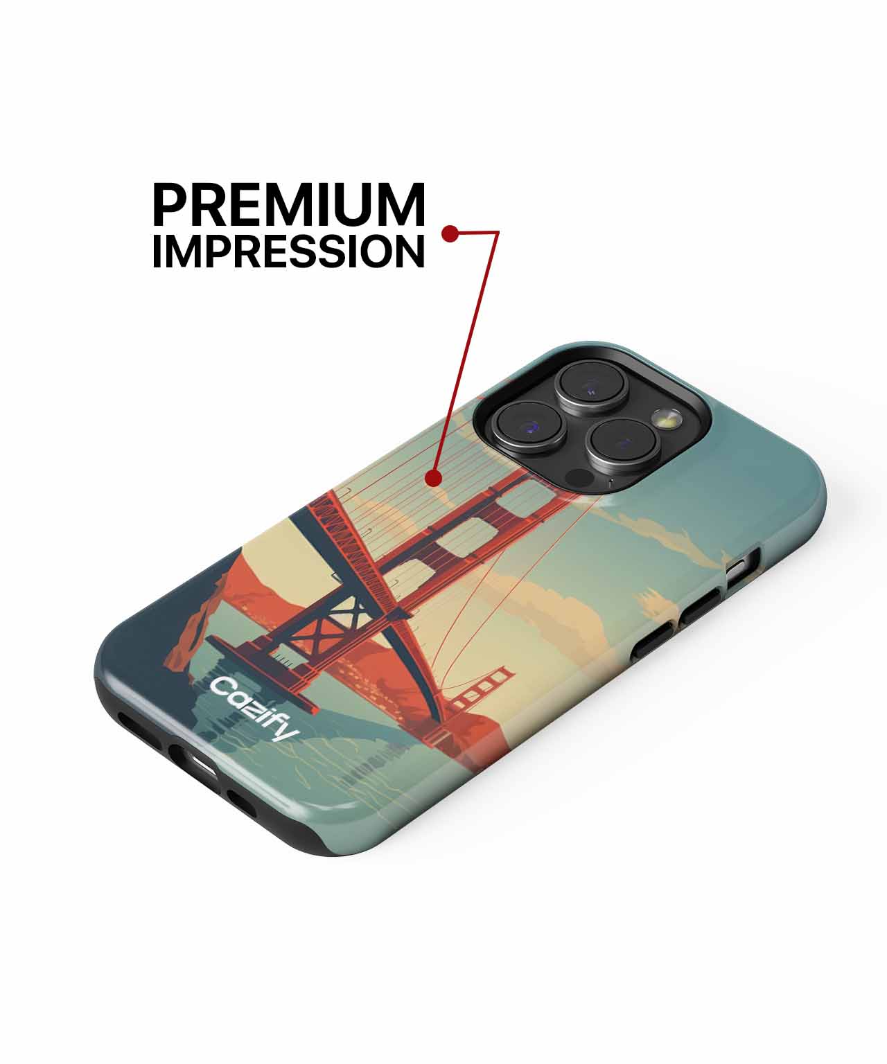 Golden Gate Bridge Over Water Bliss iPhone case Case Cazify - Delivery Canada