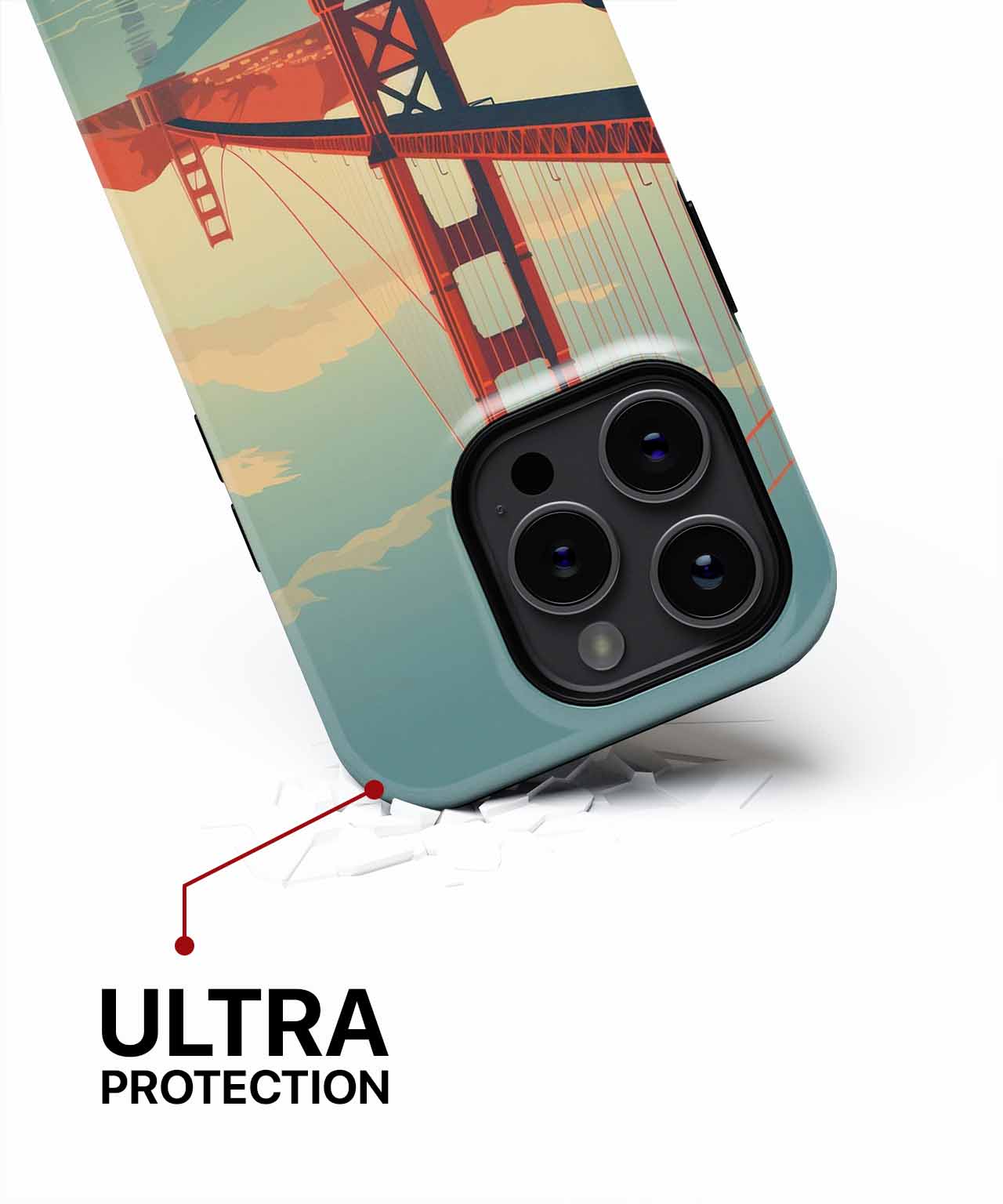 Golden Gate Bridge Over Water Bliss iPhone case Case Cazify - Delivery Canada