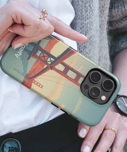 Golden Gate Bridge Over Water Bliss iPhone case Case Cazify - Delivery Canada