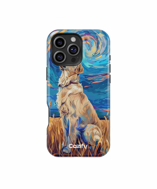 Golden Pup Chasing Cosmic Dreams iPhone case Case Cazify - Delivery Canada