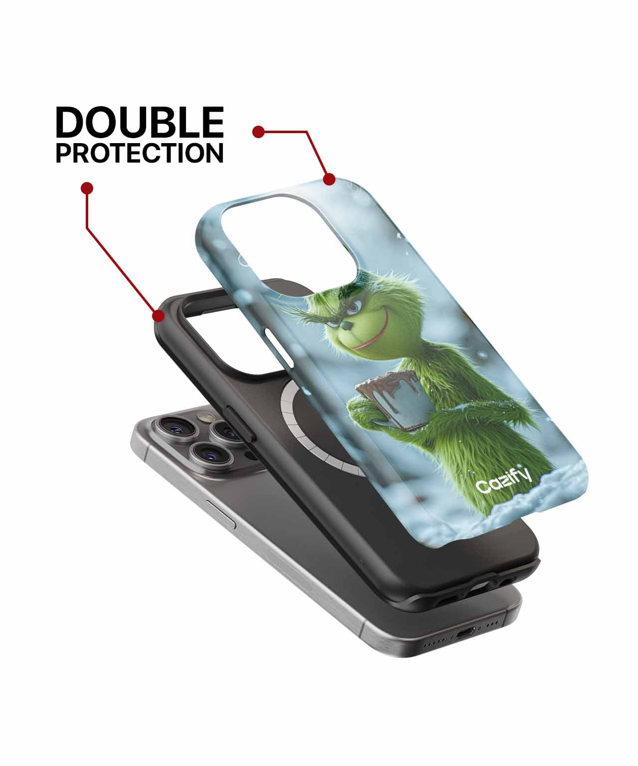 Grumpy Green Creature Sipping Hot Cocoa iPhone case Case Cazify - Delivery Canada