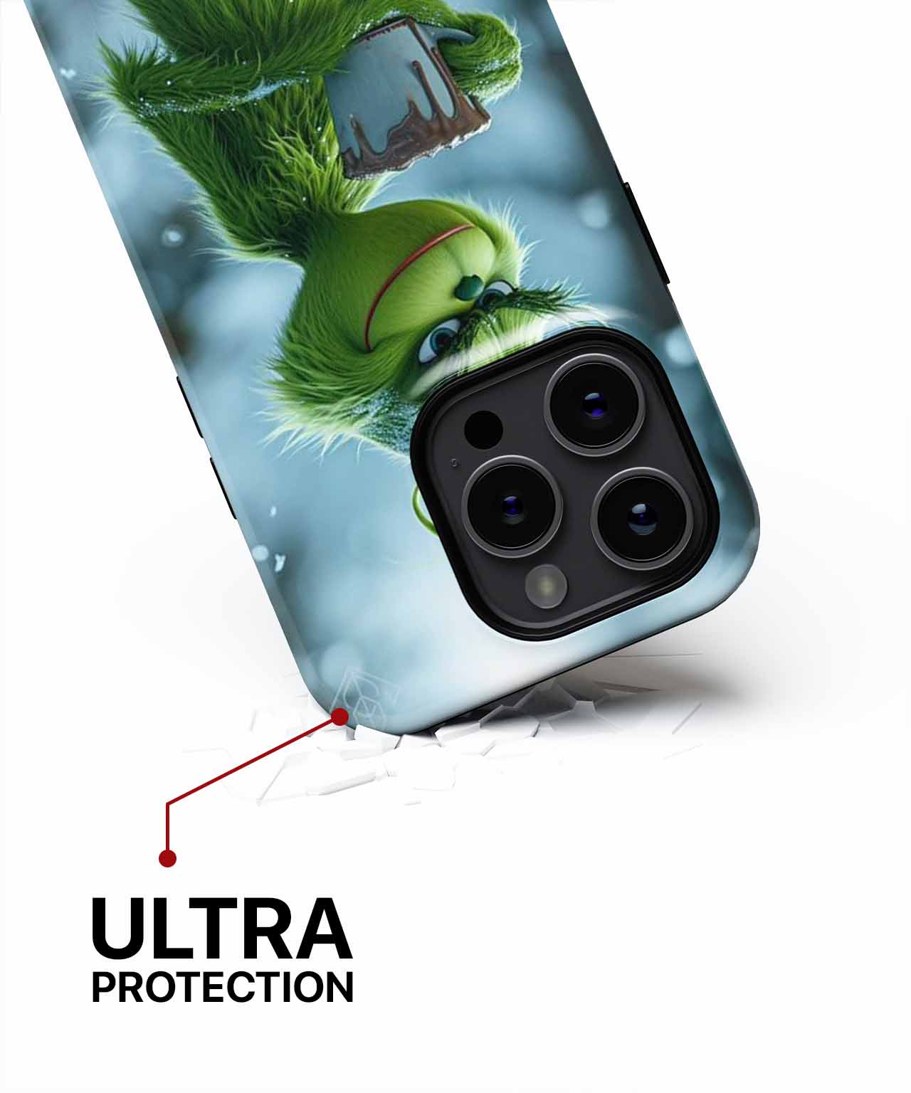 Grumpy Green Creature Sipping Hot Cocoa iPhone case Case Cazify - Delivery Canada