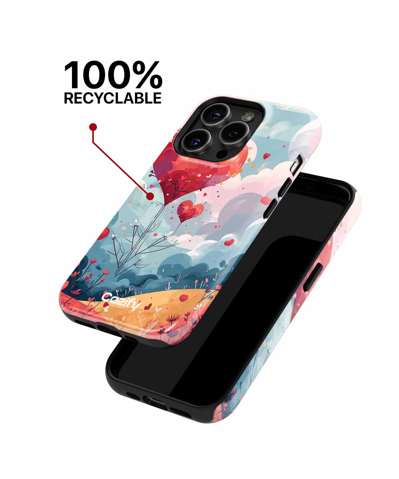 Heartfelt Balloons Dancing in the Sky iPhone case Case Cazify - Delivery Canada