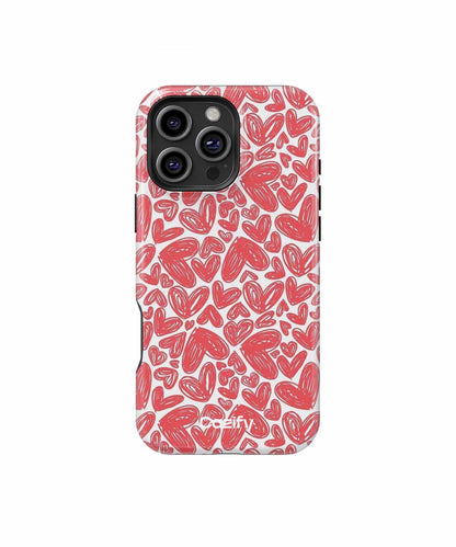 Heartfelt Whimsical Love Pattern iPhone case Case Cazify - Delivery Canada