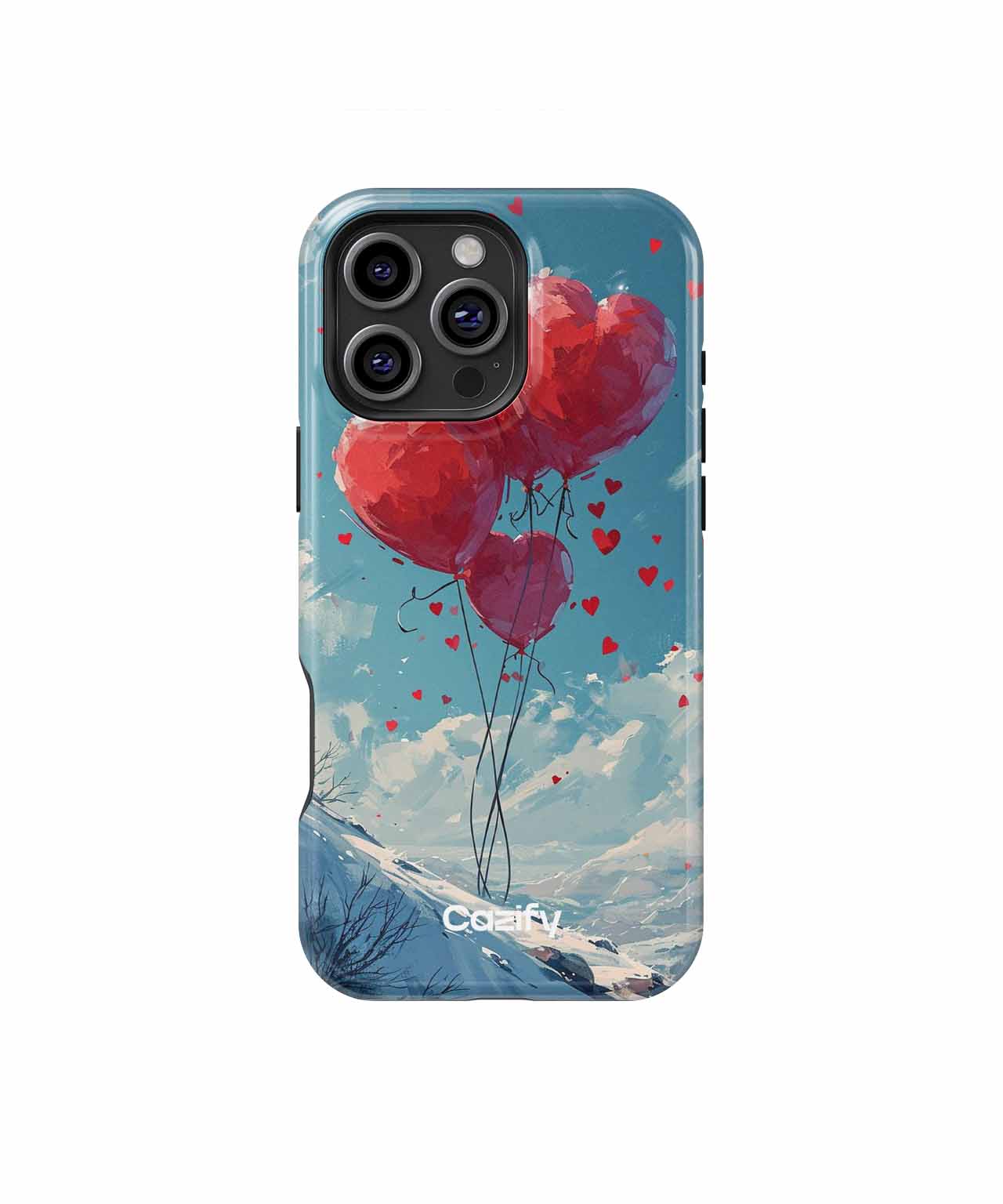Hearts Floating in Winter Wonderland iPhone case Case Cazify - Delivery Canada