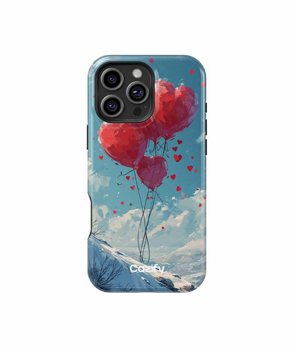 Hearts Floating in Winter Wonderland iPhone case Case Cazify - Delivery Canada