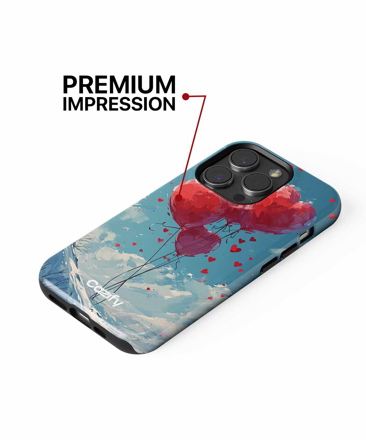 Hearts Floating in Winter Wonderland iPhone case Case Cazify - Delivery Canada