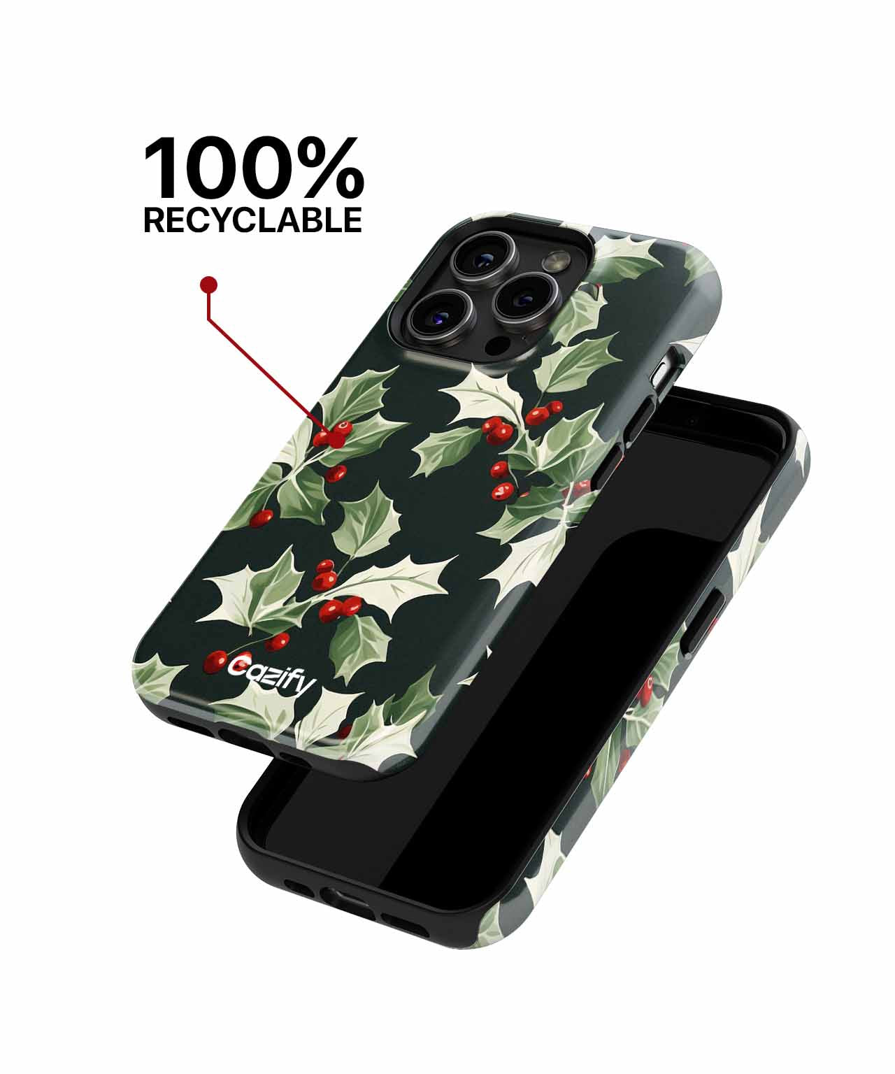 Holly Jolly Berry Explosion iPhone case Case Cazify - Delivery Canada