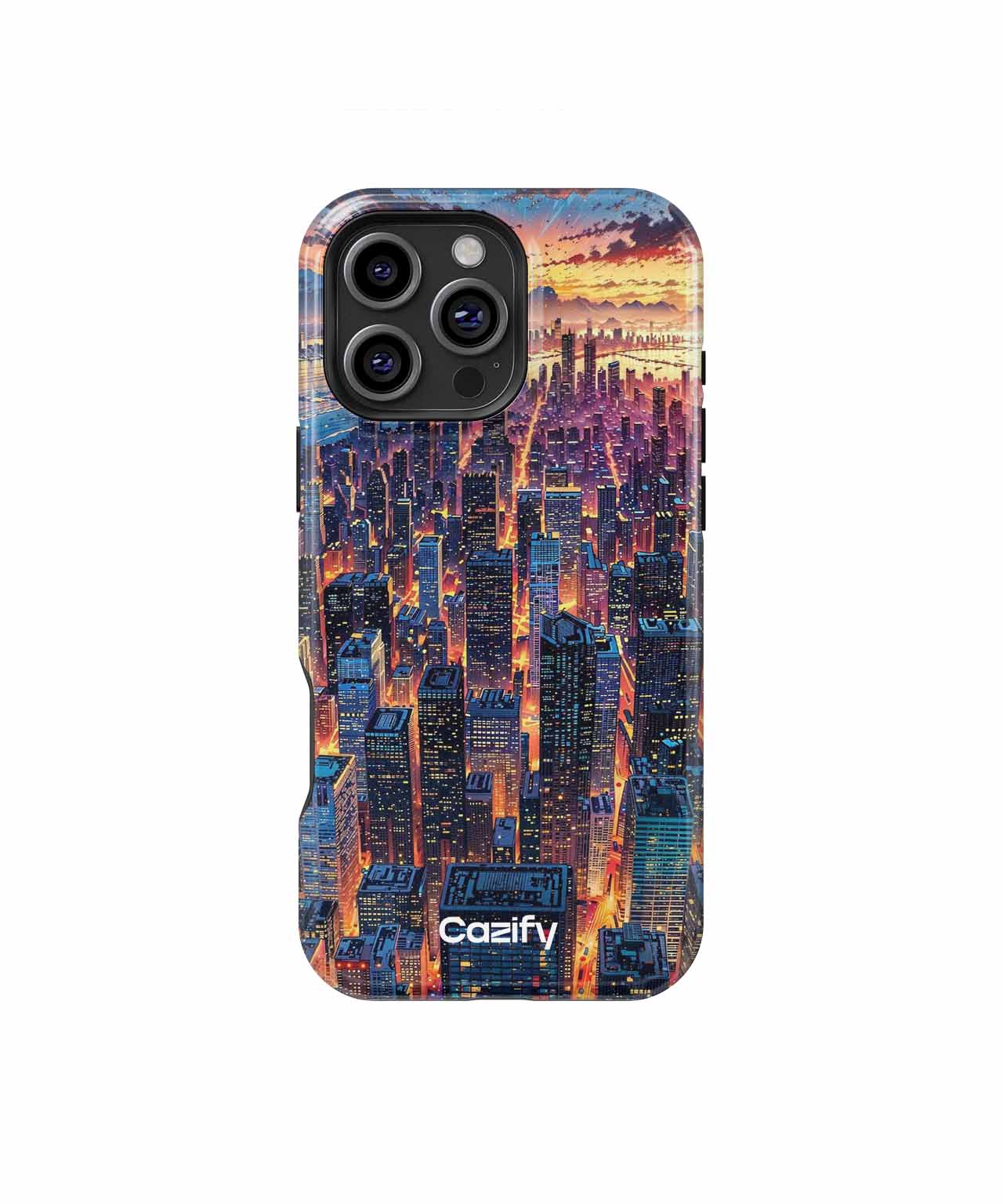 Illuminated Cityscape at Dusk iPhone case Case Cazify - Delivery Canada