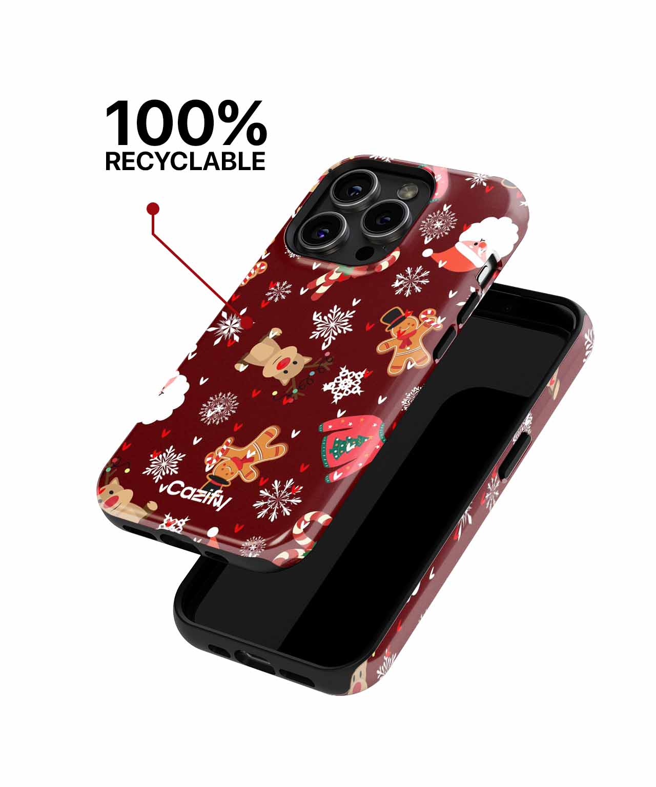 Jolly Holiday Cheerful Patterns iPhone case Case Cazify - Delivery Canada