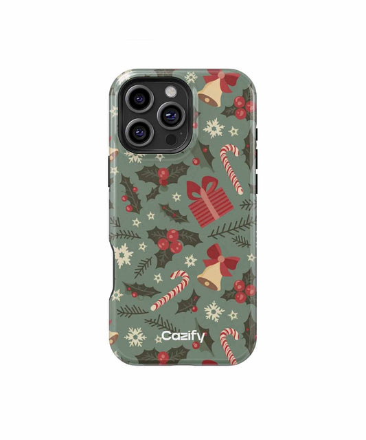 Jolly Holiday Pattern with Cheerful Treats iPhone case Case Cazify - Delivery Canada