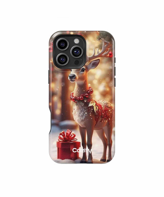 Jolly Reindeer in a Festive Pose iPhone case Case Cazify - Delivery Canada