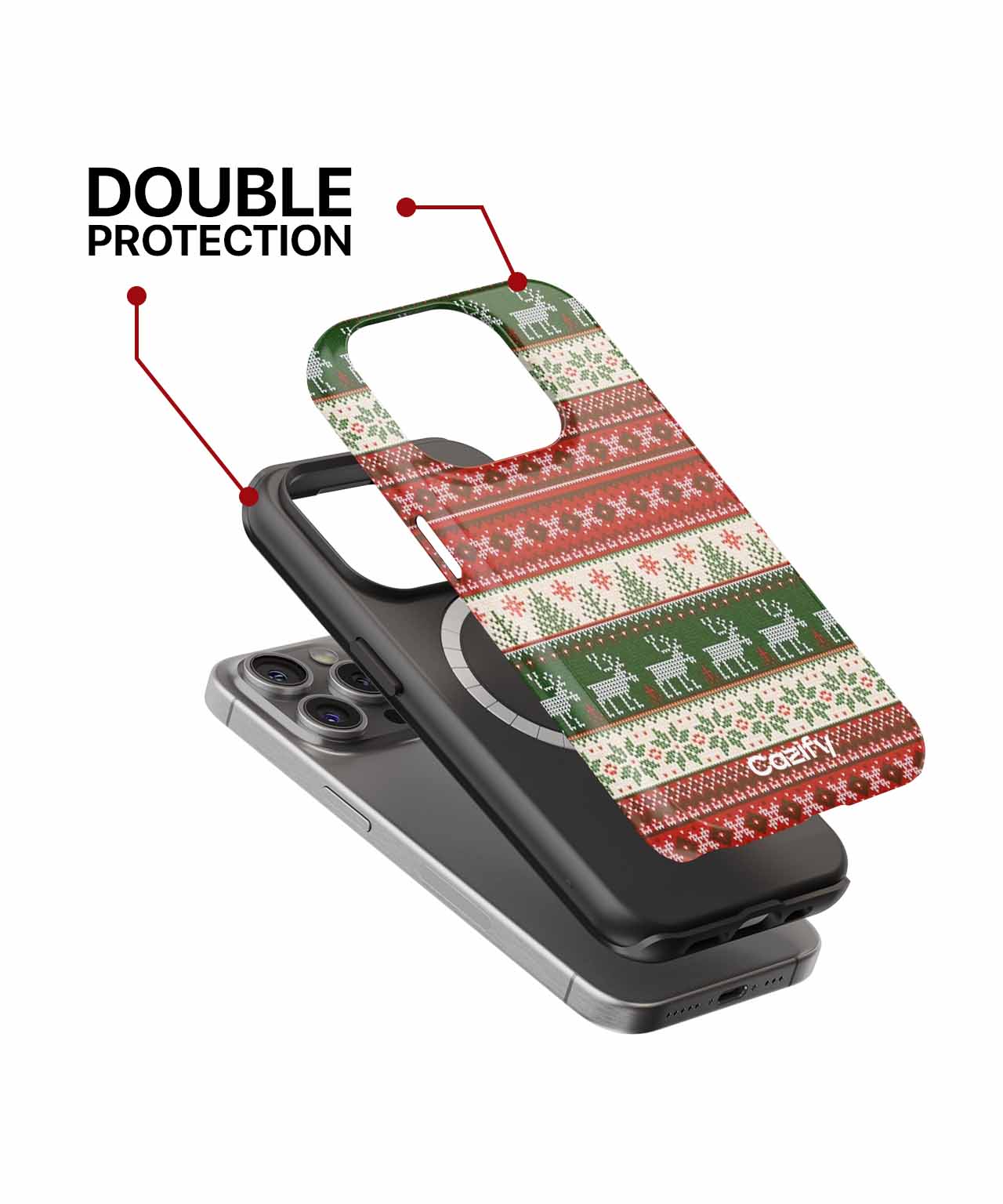 Jolly Reindeer Sweater Pattern Delightful iPhone case Case Cazify - Delivery Canada