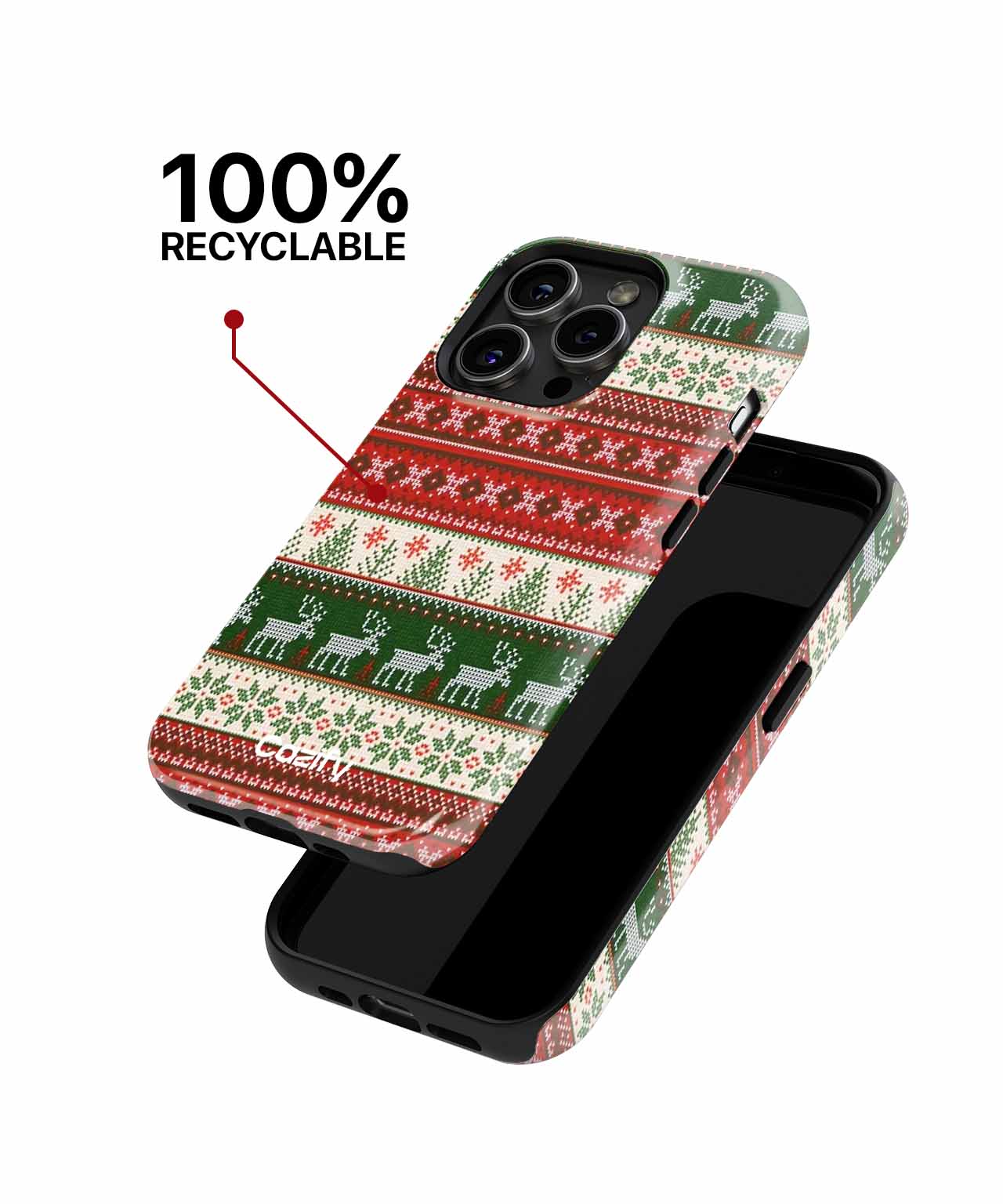 Jolly Reindeer Sweater Pattern Delightful iPhone case Case Cazify - Delivery Canada